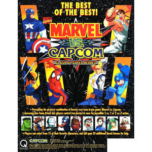Marvel VS Capcom Clash Of The Super Heroes Arcade FLYER Spiderman Street Fighter
